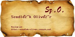 Szedlák Olivér névjegykártya