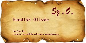 Szedlák Olivér névjegykártya